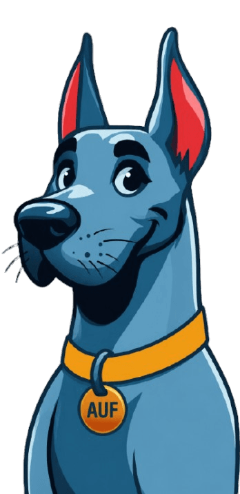AUF Great Dane mascot